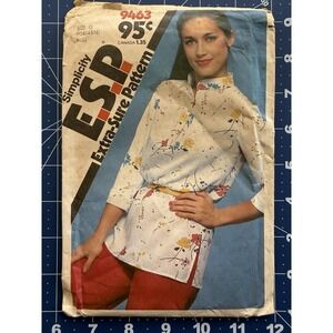 Simplicity E.S.P. Pattern 9463 Misses' Pullover Tunic Size 12-16 UNCUT FF